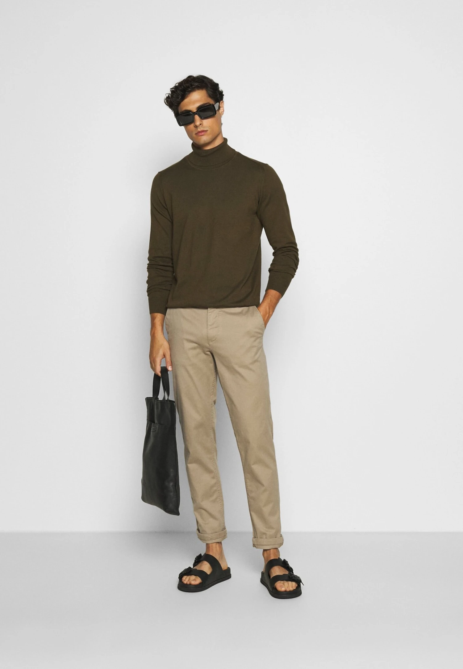 Indicode Jeans Burns - Strikkegenser - Army 4 Indicode Jeans Burns - Strikkegenser - Army - Bilde 2