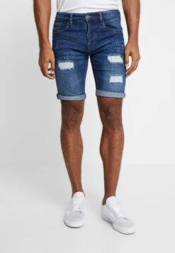 Indicode Jeans Kaden Holes - Jeansshorts - Medium Indigo
