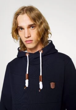 Indicode Jeans Hoodie - Navy -Indicode Jeans 30f35b16823c4c79b130e7e429bd2d48