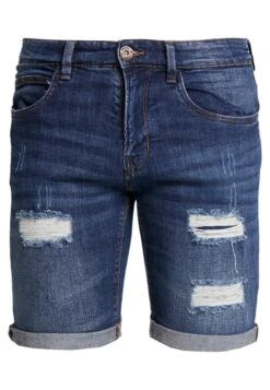 Indicode Jeans Kaden Holes - Jeansshorts - Medium Indigo -Indicode Jeans 6f328fae79e44cb9bdeb36ed871ab6e7