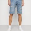 Indicode Jeans Kaden Holes - Jeansshorts - Blue Wash
