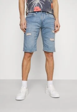 Indicode Jeans Kaden Holes - Jeansshorts - Blue Wash