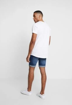 Indicode Jeans Kaden Holes - Jeansshorts - Medium Indigo -Indicode Jeans 85949b71f1624d39a43696f2b4602777