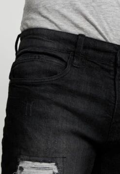 Indicode Jeans Kaden Holes - Jeansshorts - Black -Indicode Jeans f685c7a7ae01462e9276b548b4f191e7